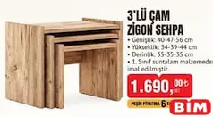 CERAMİCAL 3'LÜ ÇAM ZİGON SEHPA CERAMİCAL 3'LÜ ÇAM ZİGON SEHPA